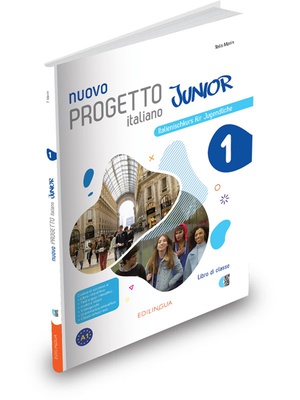 Nuovo Progetto italiano Junior 1 per studenti germanofoni Libro di classe + video + audio